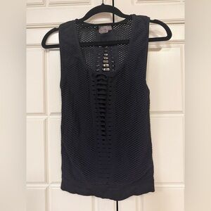Eye Candy Black Mesh Tank Top